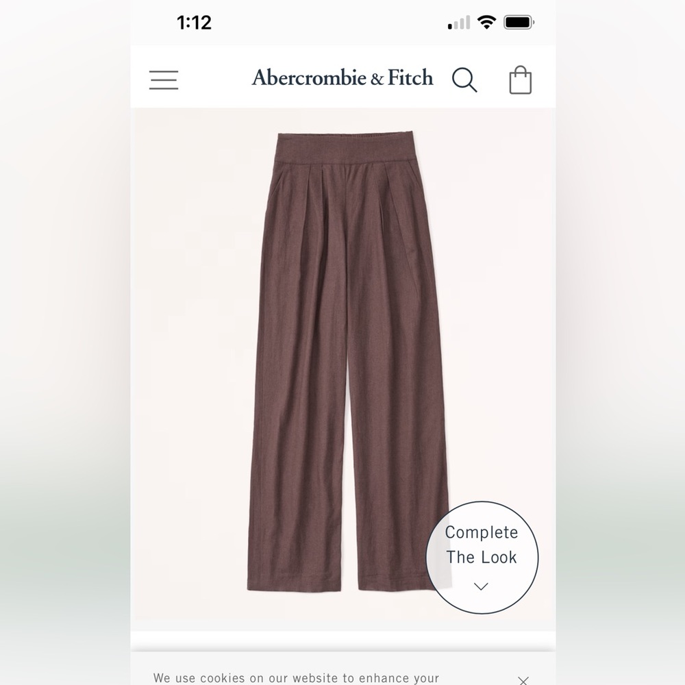 Abercrombie and Fitch Extra Wide Linen blend pants